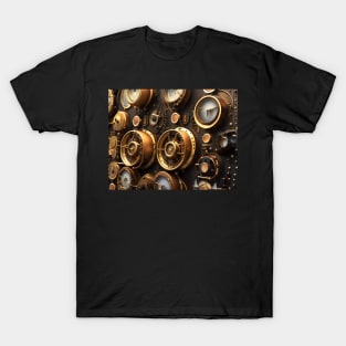 Steamship control panel in steampunk T-Shirt